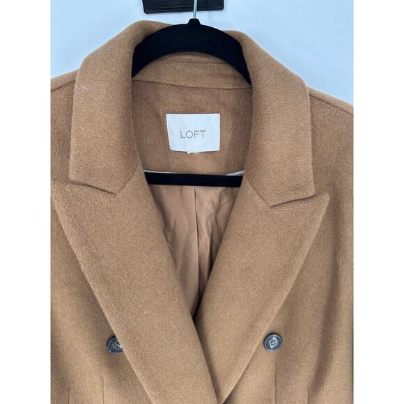 Loft Oversized double Breasted Trench Long Peacoat - Picture 3 of 8